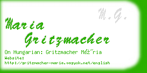 maria gritzmacher business card
